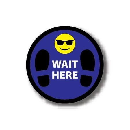 Ergomat 24in CIRCLE SIGNS Wait Here DSV-SIGN 576 #0782 -UEN